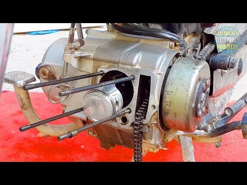 Installing piston and valves to CD-70 motorcycle engine | Head cylinder assemble/disassemble Ct 70