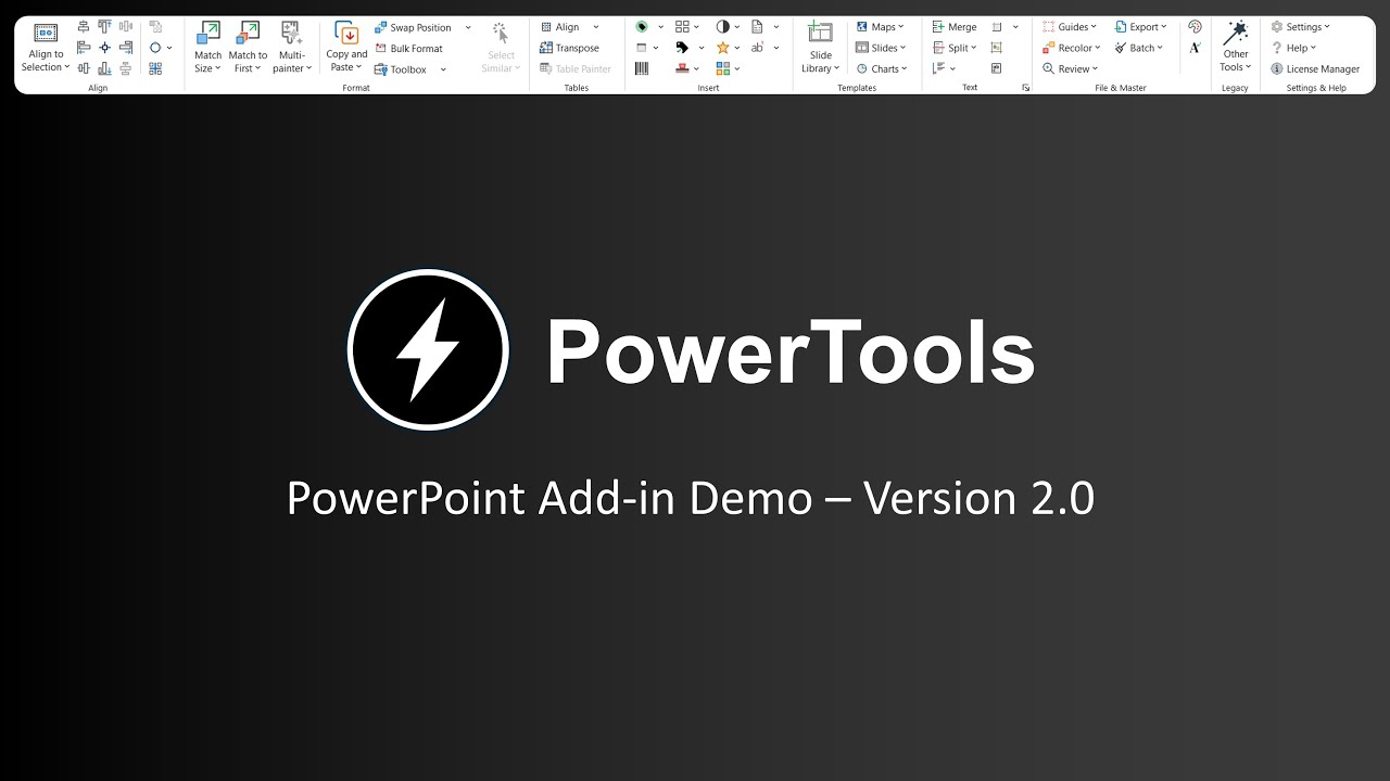 Demo of the PowerPoint PowerTools 2.0 add-in