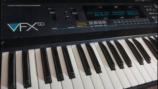 Video thumbnail for Ensoniq VFX SD (sound demonstration) HiQ sound by Keyboards - review - repair