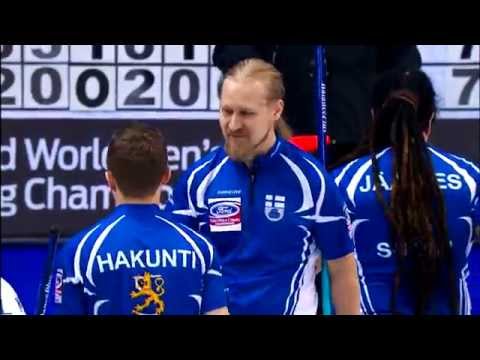 Team Kauste at the 2015 Curling World Championships