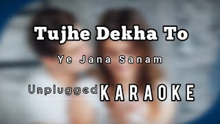 Download lagu Tujhe Dekha To Unplugged Karaoke | Kumar Sanu, Lata Ji | Karaoke songh with lyrics | RRKMusicCreator mp3