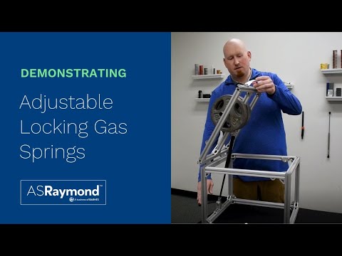 Part of a video titled What are Adjustable Locking Gas Springs? - YouTube