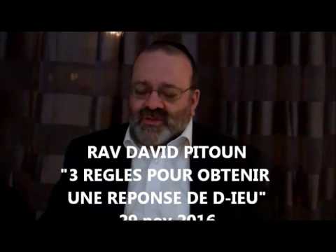 TROIS CLES POUR OUVRIR LES PORTES DU CIEL - RAV David PITOUN