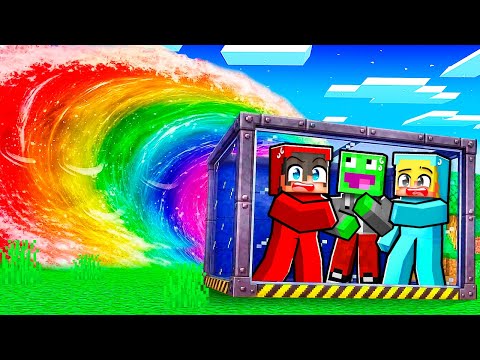 BUNKIER vs TĘCZOWE TSUNAMI 🌈🌊 w Minecraft!