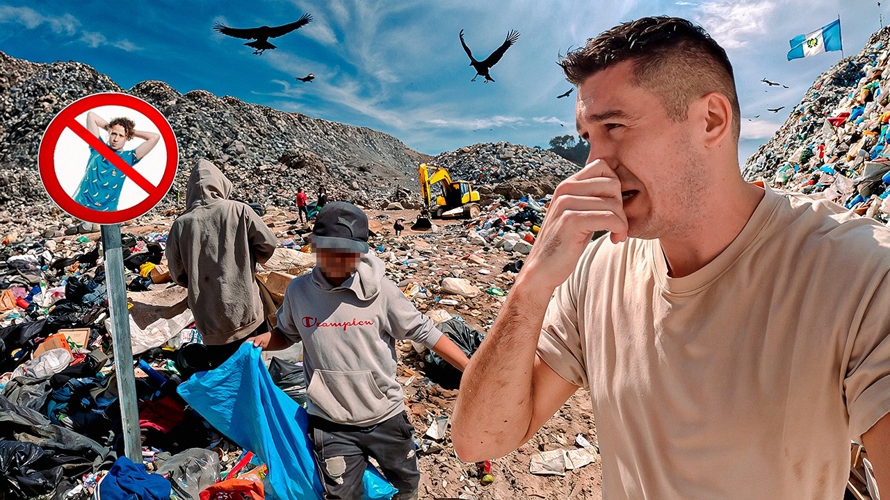 HERE THEY BANNED LUISITO COMUNICA FROM ENTERING (there are people living inside the dump) 🇬🇹