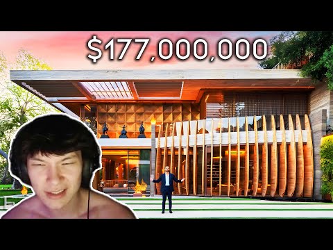 Sinatraa Reacts to Touring a $177,000,000 Mega Mansion - Los Angeles' BEST HOME!
