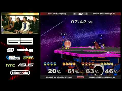 GENESIS 3 - Colbol & Wizzrobe vs Ken & Santiago - SSBM Doubles G10