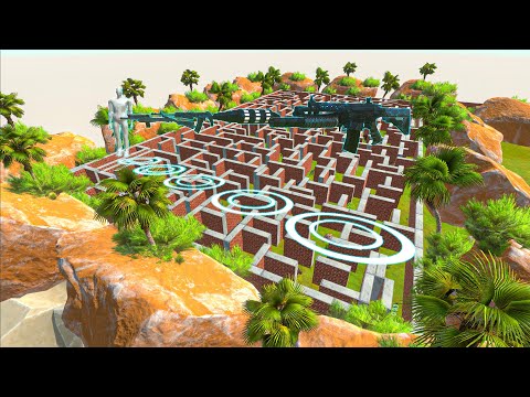 FPS CAN I REACH THE SAFEPOINT IN DEADLY LABYRINTH?-Animal Revolt Battle Simulator