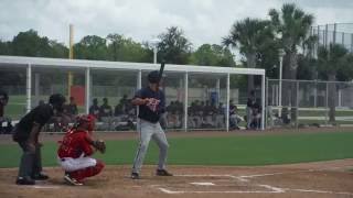 Aaron Whitefield hitting a double in GCL 8/5/2016