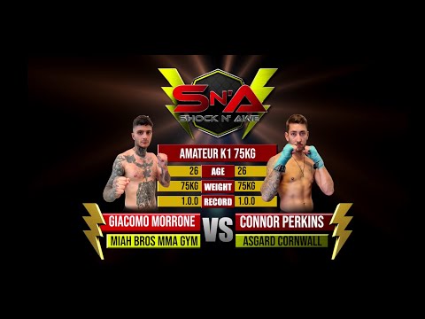 Shock N Awe 34 - Giacomo Morrone vs Connor Perkins Amateur Kickboxing 75kg