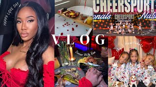 VLOG | V-DAY CELEBRATION + MY HEART LITERALLY STOPPED & CHEERSPORT COMPETITION WEEKEND