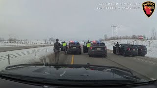 Dash Cam: Fond du Lac Police Pursuit ends on Interstate 41
