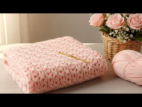 🔥Растет на ГЛАЗАХ! Самый БЫСТРЫЙ и красивый узор крючком 🚀✨/Crochet pattern for beginners