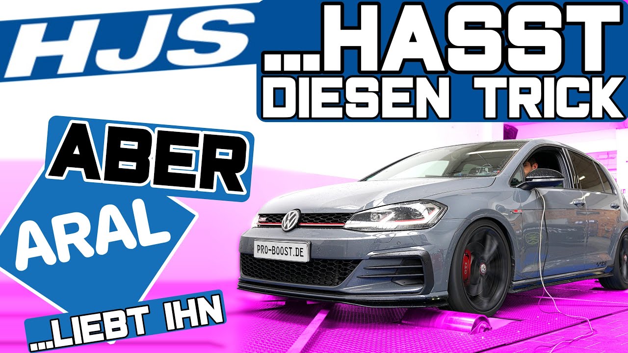 Golf 7 GTI TCR Tuning: Stage 1 bis 3 | HJS DOWNPIPE vs. 102 OKTAN!