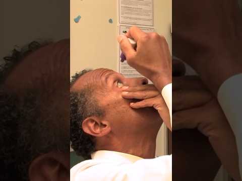 Putting in Eye Drops - Dr. A. Sydney Williams demonstrates how to instill eye drops for glaucoma.