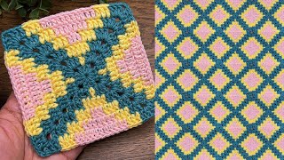 How to crochet square tutorial,step by step very easy for beginners 