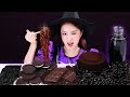 Witch S Black Food 마녀의 검정 음식 Black Noodle Tapioca Pearl Mukbang JiniYum 지니얌 먹�