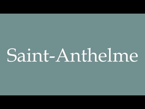 How to Pronounce ''Saint-Anthelme'' Correctly in French