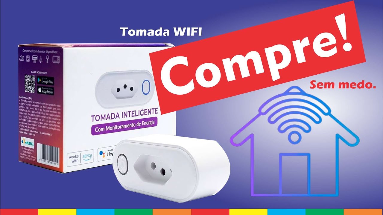 Compre sem medo, Tomada Inteligente Wifi Tuya.
