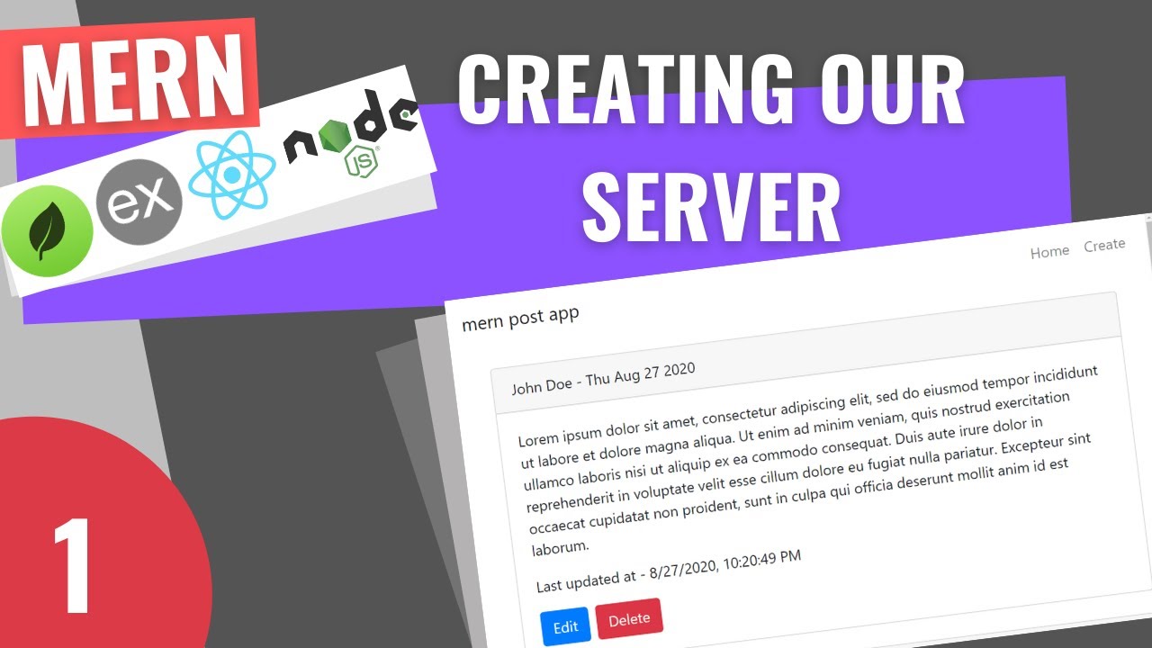 MERN Stack Tutorial   1   Creating Our Server
