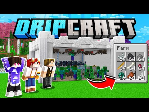 FIZ A MELHOR MOB TRAP SUPER EFICIENTE NO MINECRAFT!!! - DripCraft Ep.31