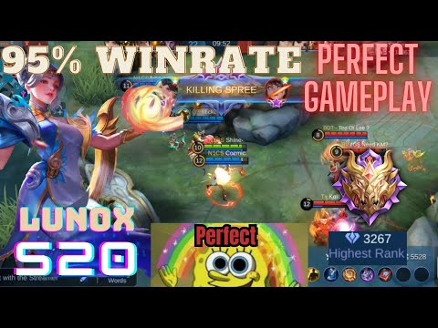 95% Winrate s20 -TOP GLOBAL LUNOX PERFECT GAMEPLAY | MOBILE LEGENDS SEASON 20(SUB FOR SKIN GIVEAWAY)