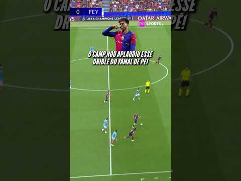 O MOLEQUE É LISO! YAMAL BAGUNÇOU O MARCADOR COM ESSA CANETA LINHA NA CHAMPIONS LEAGUE #shorts