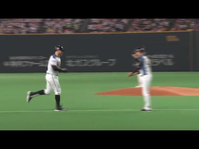 【4回裏】ファイターズ・レアードの19号ソロホームランで反撃ののろしをあげる!! 2017/7/8 F-H