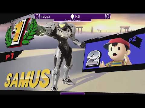 Smash@Sunken 32 Smash4 - 4eyez (Ness, Lucas) vs KB (Samus) - SSB4 Losers Finals