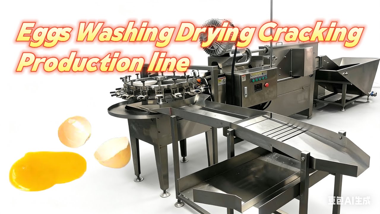 8-Station Automatic Egg Washing Drying Cracking Production Line | Auto Egg Liquid Separation machine