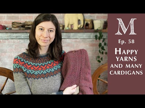 Marina Skua Ep 58 – Why yarn goes bobbly, cheerful colourwork and cardigan knitting