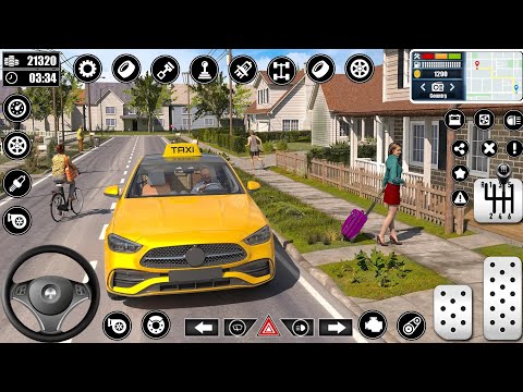 First-person taxi driver simulator City Taxi Games Car Driving 3D Android Gameplay 