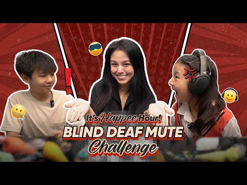 Blind Deaf Mute Challenge with My Kids | It's Happee Hour!