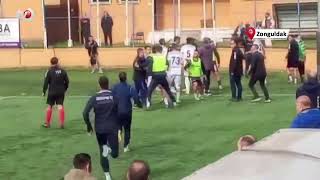 Zonguldak'ta 3 Lig Maçı Sonrası Gerginlik 2 Gazeteci Darbedildi, 2 Polis Yaralandı