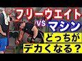 デカくなるのは【フリーウエイトとマシン】のどちらなのか！？解説します！