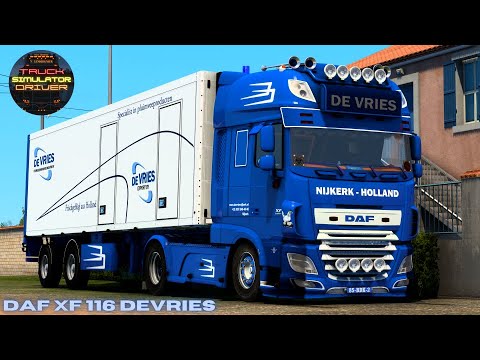 ETS2 1.45 - DAF XF 116 DEVRIES + Trailer & Sound Mod | Euro Truck Simulator 2 Mods