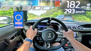 SHELBY GT500 is AMERICAN MUSCLE on GERMAN AUTOBAHN & NO SPEED LIMIT