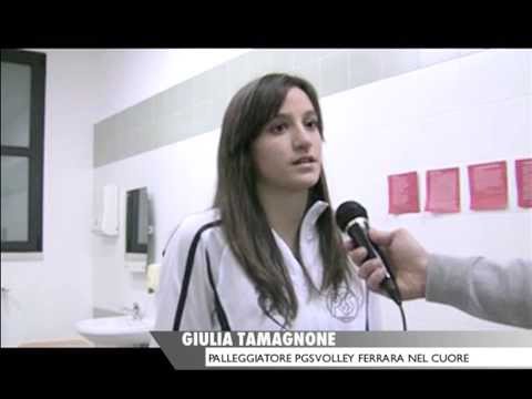 Telestense SportLine intervista a Giulia Tamagnone palleggiatore PGS Volley Ferrara nel cuore