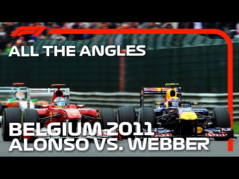 Webber's Breathtaking Move On Alonso At Eau Rouge - All The Angles | 2011 Belgium Grand Prix