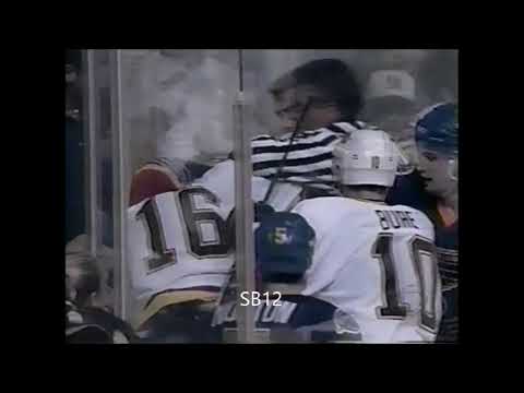 Steve Duchesne hit Geoff Courtnall May. 13/1995