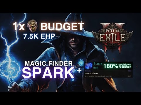 [1 Div Budget] Spark + Blink 1.33s CD + 100% IIR Mercenary WitchHunter Build [Path of exile 2]