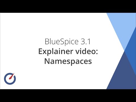 BlueSpice 3.1 - Explainer video: Namespaces