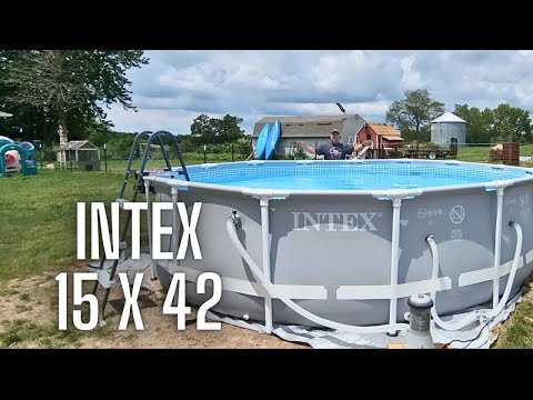 Intex 15 Foot x 42 Inch Prism Frame Above Ground Pool