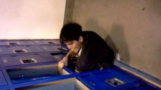 Kid fits in locker at school!