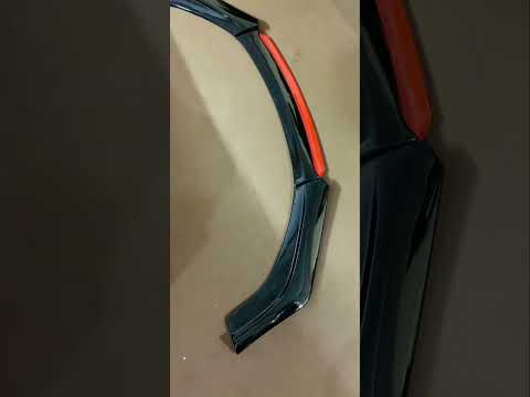 Universal Front Bumper splitter with Red Lip in 4 pieces on Car Bazar (03030008259)