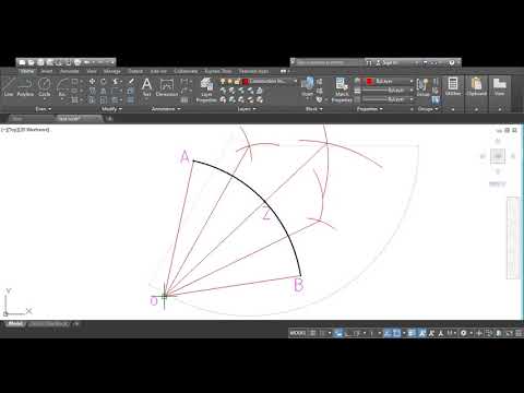 Divide an Arc into 4 Equal Parts AutoCAD