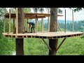 Building SECRET Tree House In The Middle Of The Forest Start To Finish By Menyatudialam