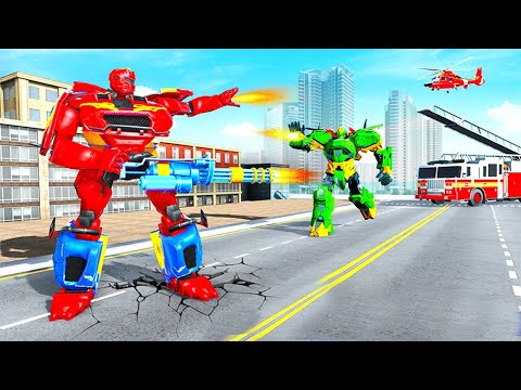 Firefighter Robot Transforming Truck Robot Games 2021 - Gameplay Walkthrough Part 1 (Android, iOS)