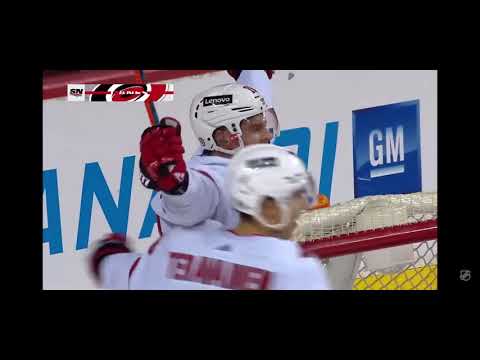 Sebastian Aho OT Goal vs Flames | 12/9 2021-22 Season