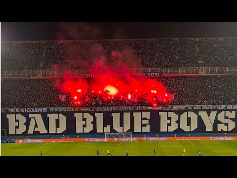 Choreo & Pyro Show Bad Blue Boys in Stadion Maksimir | Dinamo Zagreb vs Borussia Dortmund